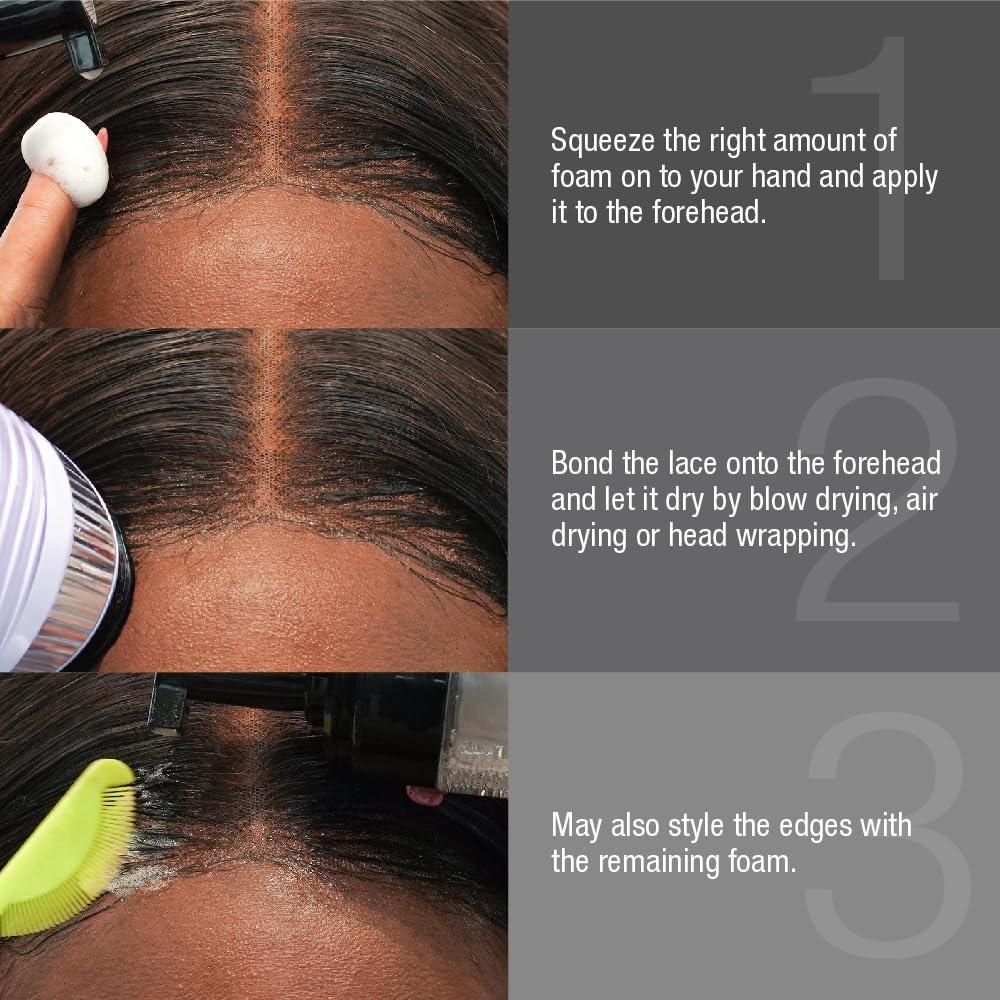 imageEBIN NEW YORK Wonder Lace Bond Melt Mousse 338oz100ml Extreme Firm Hold Supreme Biotin Castor Oil No Residue Long Lasting Formula with Protecting Edges Gives Undetectable and Natural Look85 Fl Oz Pack of 2