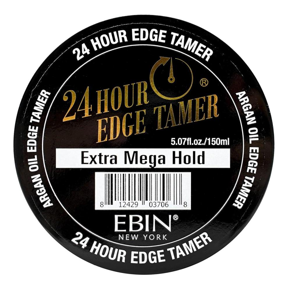 imageEBIN NEW YORK 24 Hour Edge Tamer Extra Mega Hold 507oz  150ml  No Flaking No White Residue Shine Moisture and Prevent Breakage with Castor Oil