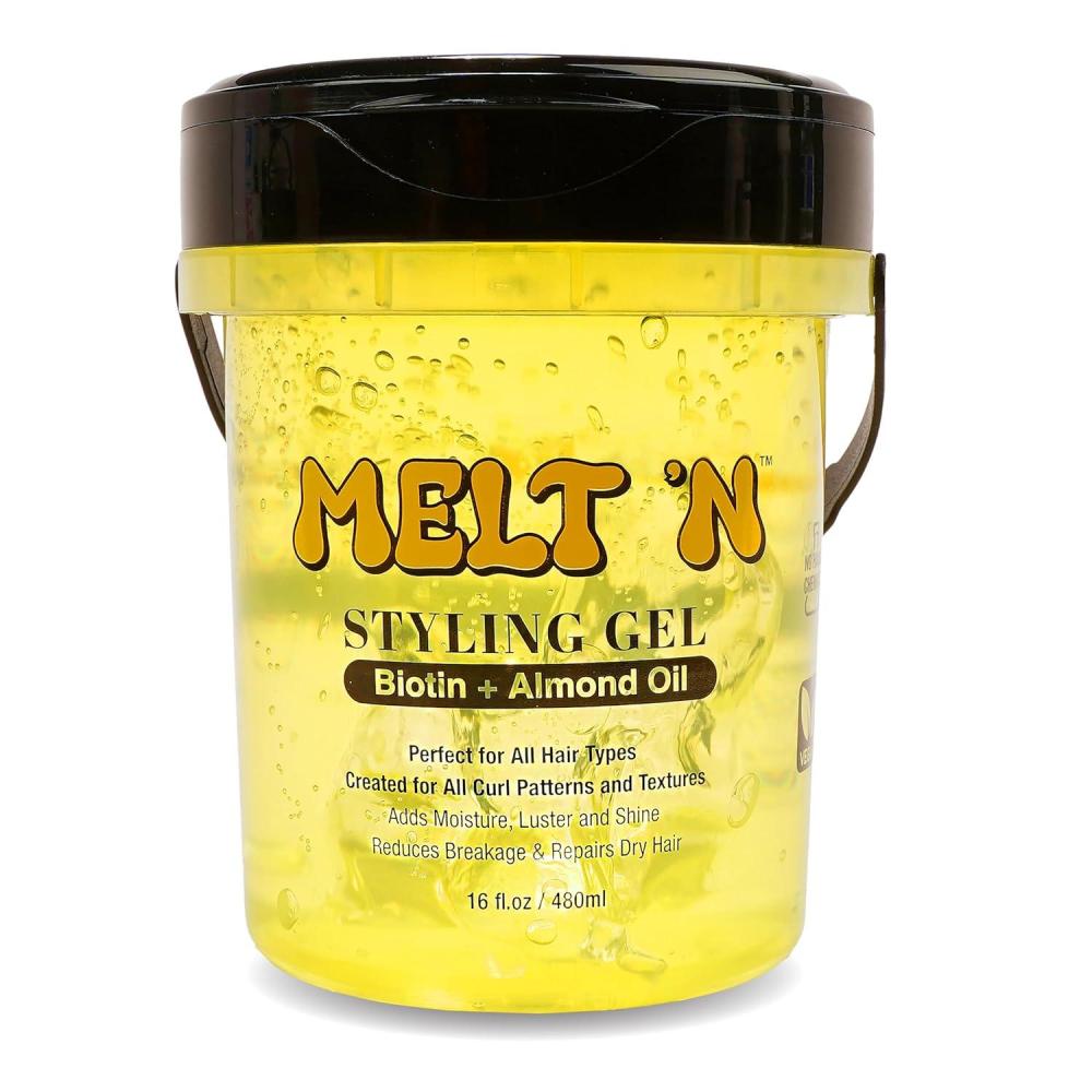 imageEBIN NEW YORK Meltn Styling Gel Eucalyptus Oil and Vitamin E 16oz  Strong Hold Styling Hydrates and Moisturize Gives High Shine and Refreshing and Cooling Sensation No Frizz or Brekage16 Fl Oz Pack of 1
