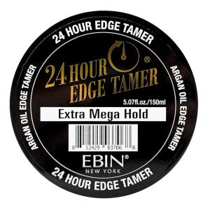 EBIN NEW YORK 24 Hour Edge Tamer, Extra Mega Hold, 5.07oz / 150ml – No Flaking, No White Residue, Shine, Moisture and Prevent Breakage with Castor Oil