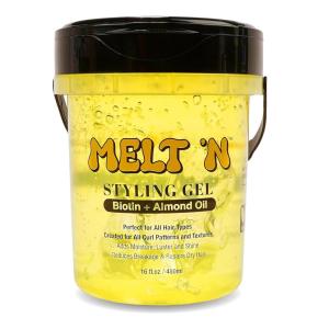 EBIN NEW YORK Melt’n Styling Gel Eucalyptus Oil and Vitamin E 16oz – Strong Hold Styling, Hydrates and Moisturize, Gives High Shine and Refreshing and Cooling Sensation, No Frizz or Brekage(16 Fl Oz (Pack of 1))