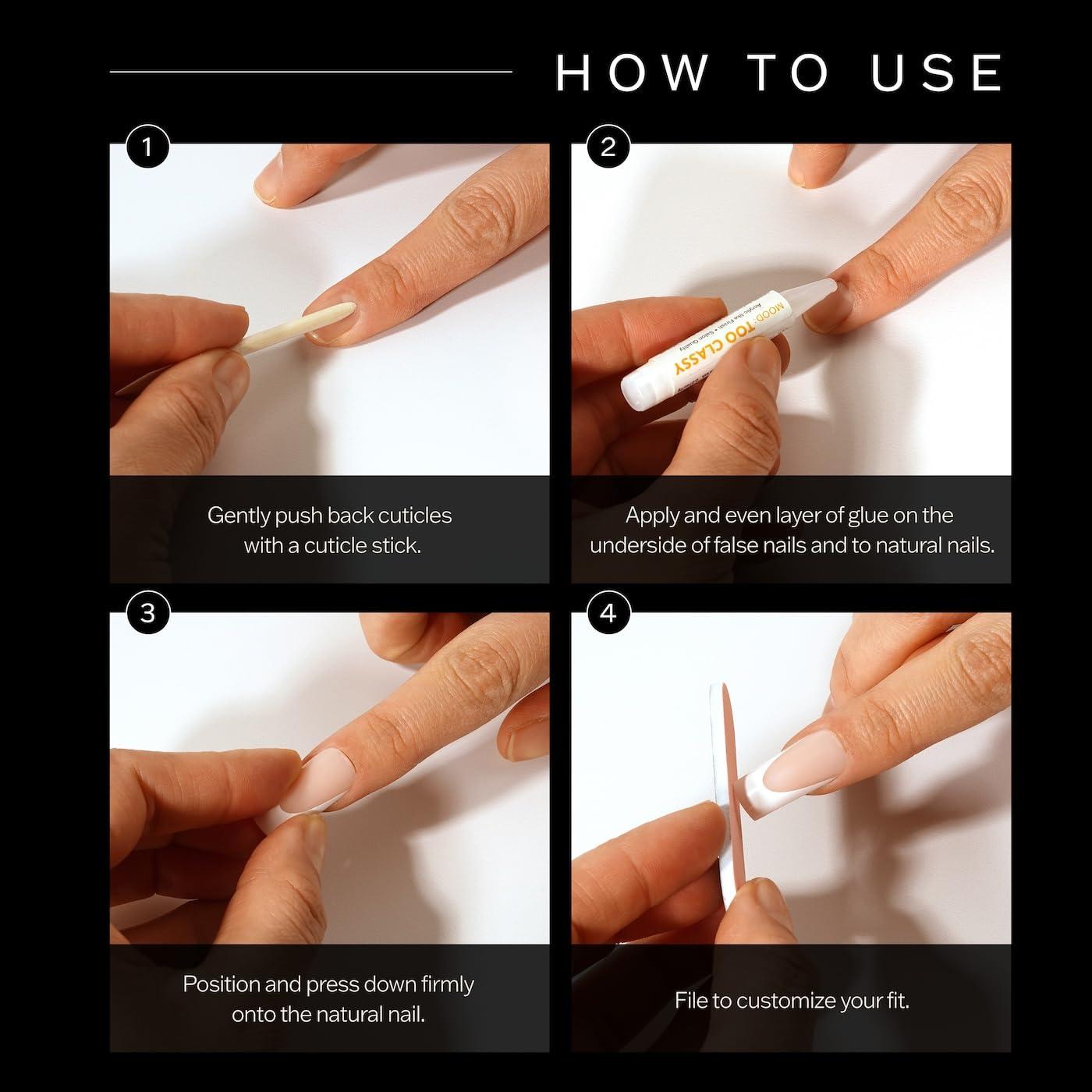 imageEBIN NEW YORK EMPIRE DREAMS Rooftop Views PressOn Nail Set in Long Coffin Style Salon Acrylic Finish Includes Prep Pad Mini Nail File ampamp Nail Glue Cuticle Stick and 24 NailsCuff Me