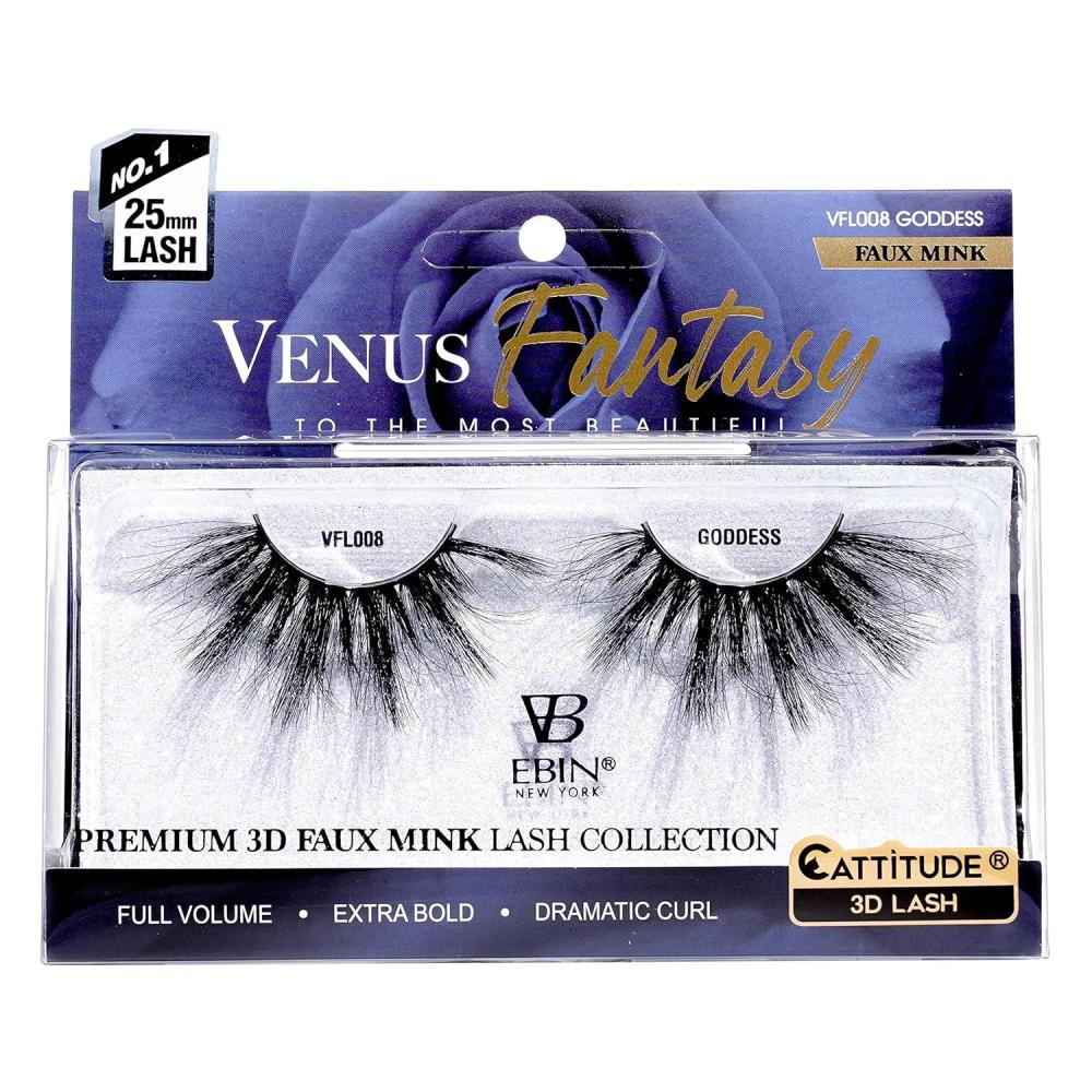 imageCATTITUDE 3D LASHES Venus Fantasy 25mm Faux Mink Lashes Full volume Extra bold Dramatic curl WANDERLUSTGODDESS