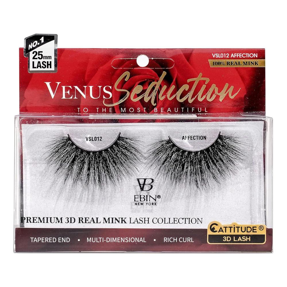 imageCATTITUDE 3D LASHES Venus Seduction Lashes  25mm Reusable 100 Real Mink 3D Lashes Fluffy Cat Eye Look Volume Curl Lashes  Multidimensional  Rich curl  Tapered end  CrushAFFECTION