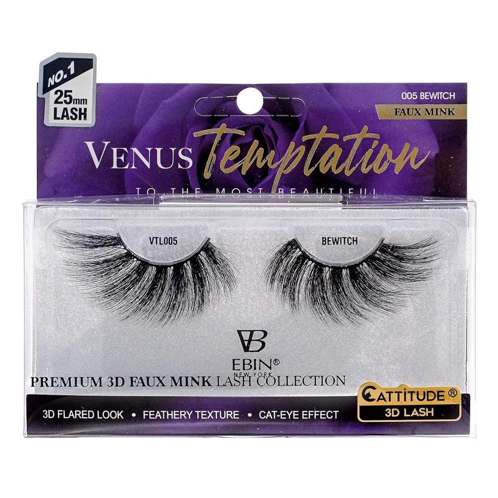 imageCATTITUDE 3D LASHES Venus Temptation  25mm wing style  Faux Mink Lashes  3D flared look  Feathery texture  Cateye effect  ZESTBEWITCH
