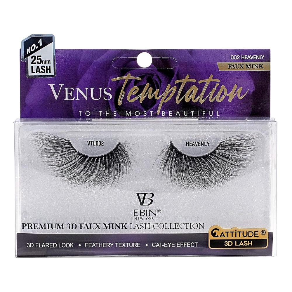 imageCATTITUDE 3D LASHES Venus Temptation  25mm wing style  Faux Mink Lashes  3D flared look  Feathery texture  Cateye effect  ZESTHEAVENLY