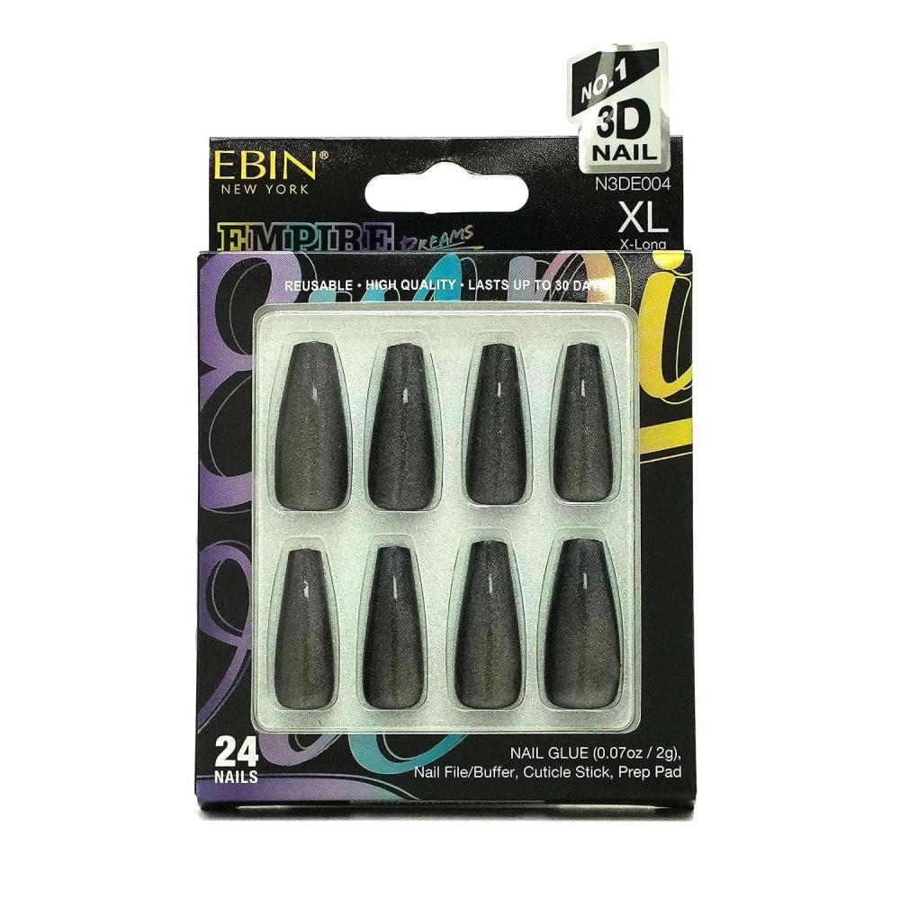 imageEBIN NEW YORK EMPIRE DREAMS  Rooftop Views  PressOn Nail Set in Long Coffin Style Salon Acrylic Finish Includes Prep Pad Mini Nail File ampamp Nail Glue Cuticle Stick and 24 NailsRooftop Views