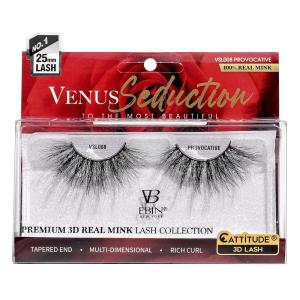 CATTITUDE 3D LASHES Venus Seduction Lashes | 25mm Reusable 100% Real Mink 3D Lashes Fluffy Cat Eye Look Volume Curl Lashes | Multi-dimensional | Rich curl | Tapered end – Crush(PROVOCATIVE)