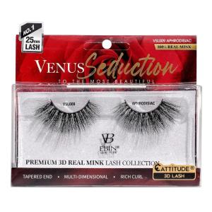 CATTITUDE 3D LASHES Venus Seduction Lashes | 25mm Reusable 100% Real Mink 3D Lashes Fluffy Cat Eye Look Volume Curl Lashes | Multi-dimensional | Rich curl | Tapered end – Crush(APHRODISIAC)