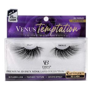 CATTITUDE 3D LASHES Venus Temptation | 25mm wing style | Faux Mink Lashes | 3D flared look | Feathery texture | Cat-eye effect – ZEST(TANTALIZE)