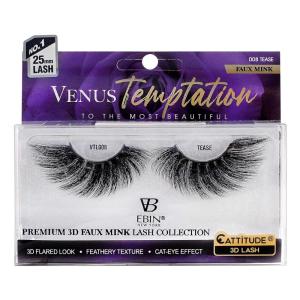 CATTITUDE 3D LASHES Venus Temptation | 25mm wing style | Faux Mink Lashes | 3D flared look | Feathery texture | Cat-eye effect – ZEST(TEASE)