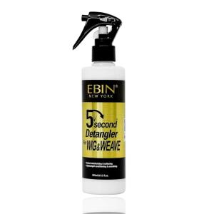 EBIN NEW YORK 5 Second Detangler – Moroccan Argan Oil Infused | Instant Moisture, Lightweight Conditioner | Softens, Smooths & Adds Shine | Wig & Weave Care 8.5oz/250ml(Fresh Linen)