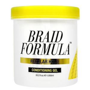 EBIN NEW YORK Braid Formula Conditioning Gel, Original/Regular Hold, 35.2oz/1,000ml – Clean/ Aloe Vera Scent, Shine, Braid Control, No Residue, No Flaking, Smoothing, Strong Hold(35.2 Fl Oz)