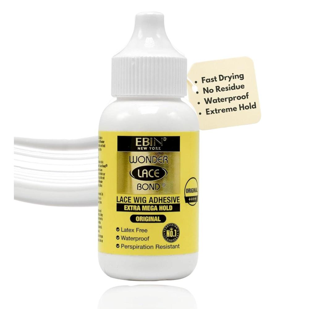 imageEBIN NEW YORK Wonder Lace Wig Adhesive Sports Edition 115oz  Invisible Wig Glue  Rosemary Mint Formula  Water ampamp OilResistant  NonToxic  Supreme Hold118 Fl Oz Pack of 1