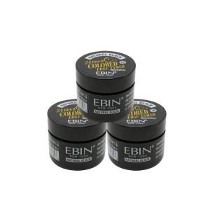 EBIN NEW YORK 24 Hour Colored Edge Tamer, Natural Black, 3 Pack (0.5oz Each) – Covers Gray Roots, No Flaking, No Residue, Long-Lasting Hold for All Hair Types