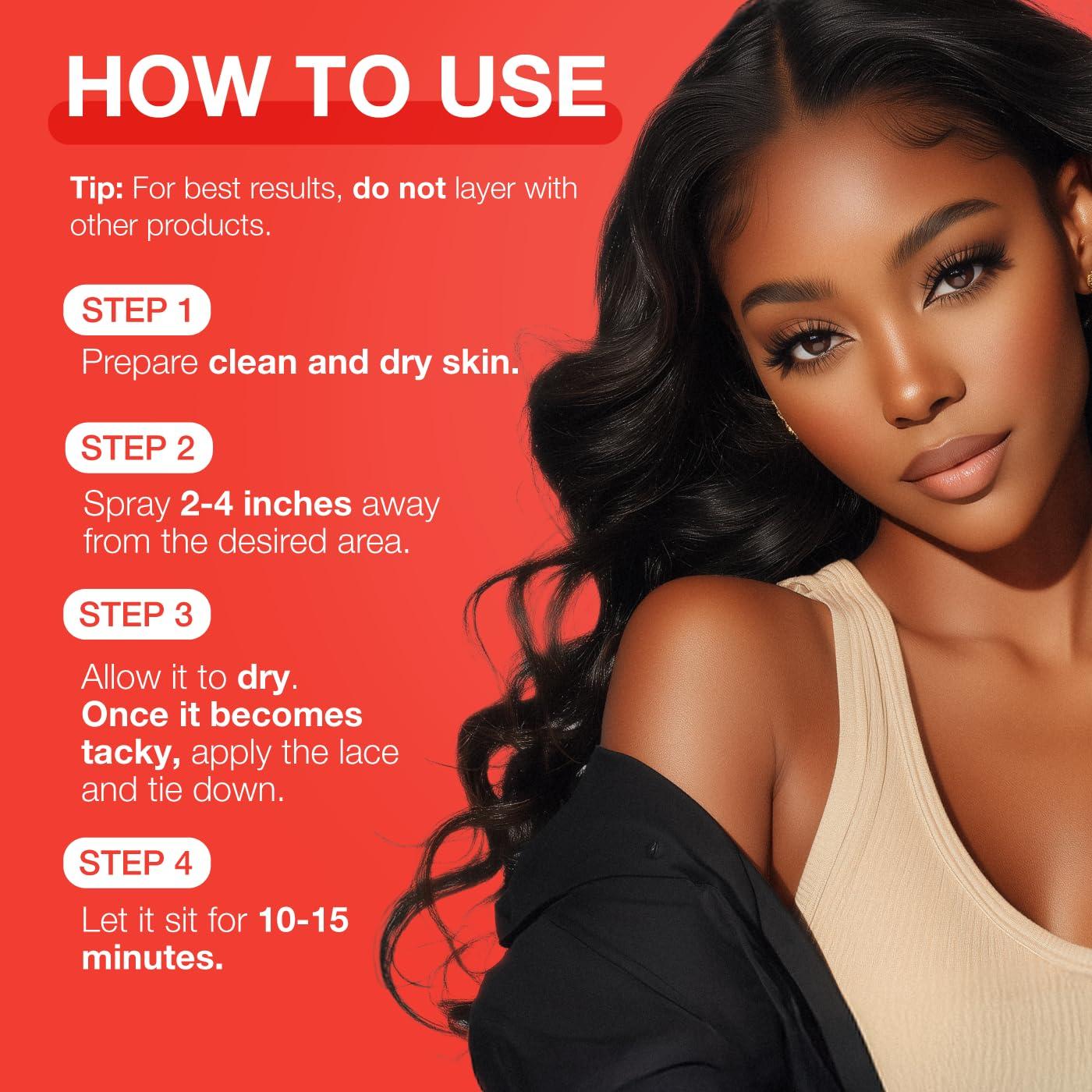 imageEBIN NEW YORK Wonder Lace Bond Adhesive Spray Extreme Firm Hold 142oz 400mlActive