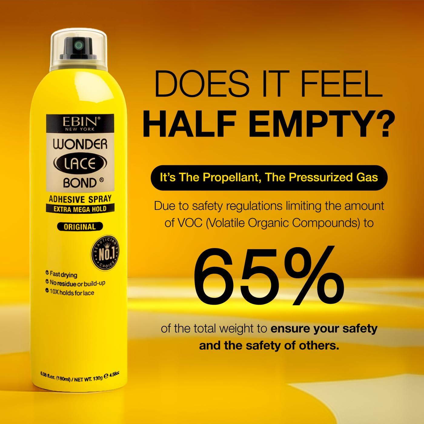 imageEBIN NEW YORK Wonder Lace Bond Adhesive Spray Extreme Firm Hold 142oz 400mlOriginal