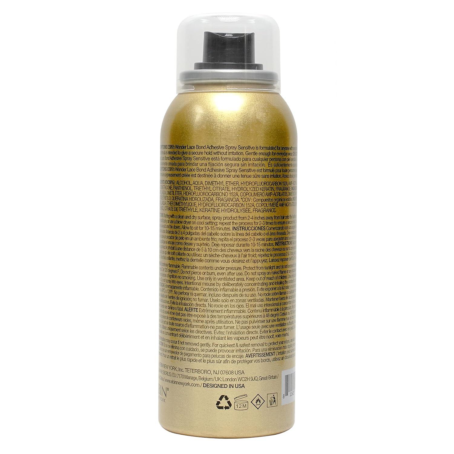 imageEBIN NEW YORK Wonder Lace Bond Adhesive Spray Extreme Firm Hold 142oz 400mlSensitive