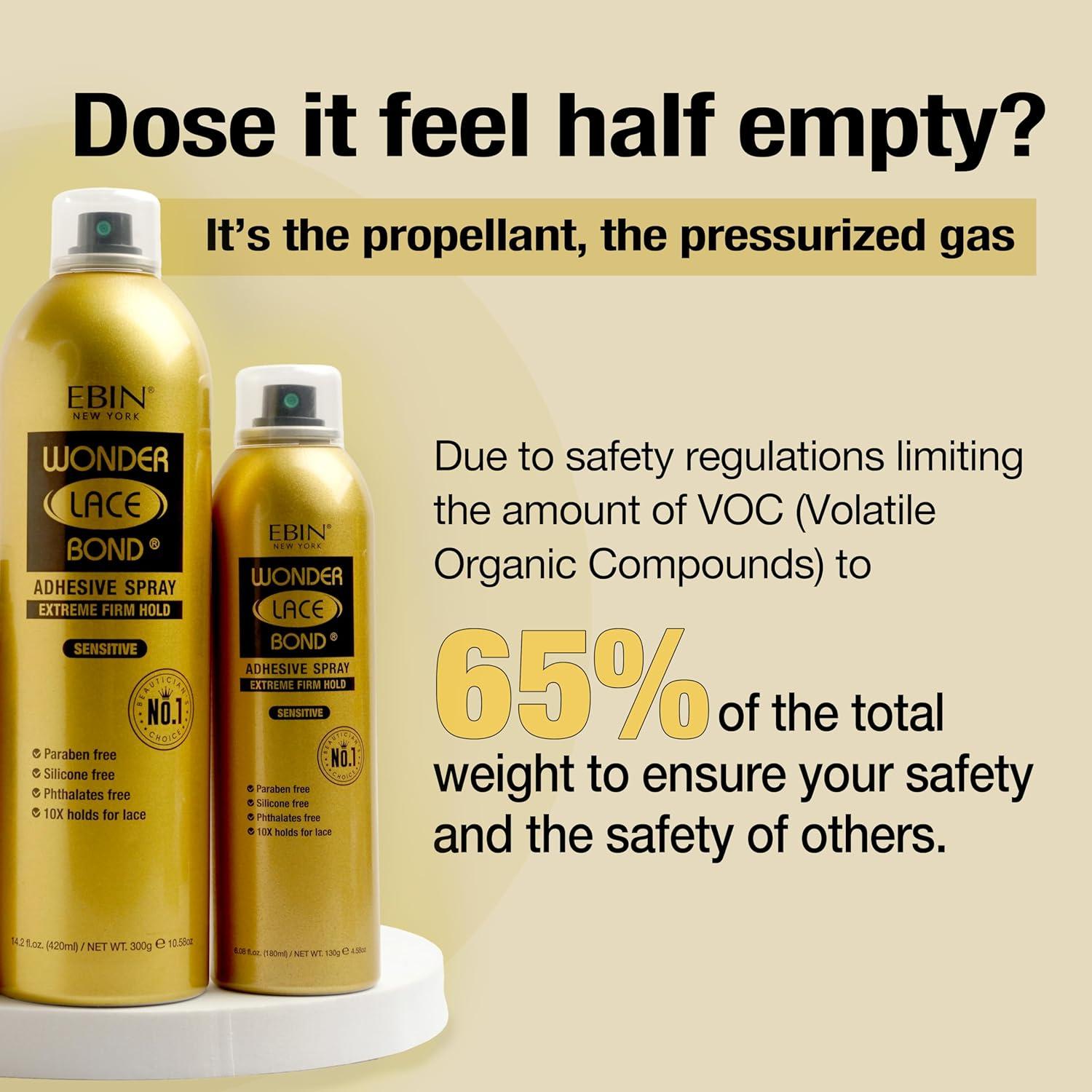 imageEBIN NEW YORK Wonder Lace Bond Adhesive Spray Extreme Firm Hold 142oz 400mlSensitive