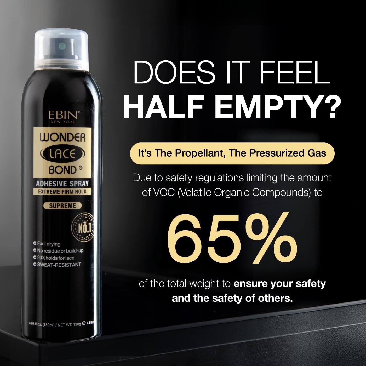 imageEBIN NEW YORK Wonder Lace Bond Adhesive Spray Extreme Firm Hold 142oz 400mlSupreme