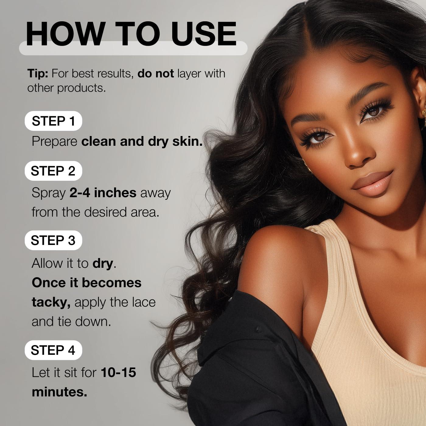 imageEBIN NEW YORK Wonder Lace Bond Adhesive Spray Extreme Firm Hold 142oz 400mlSupreme