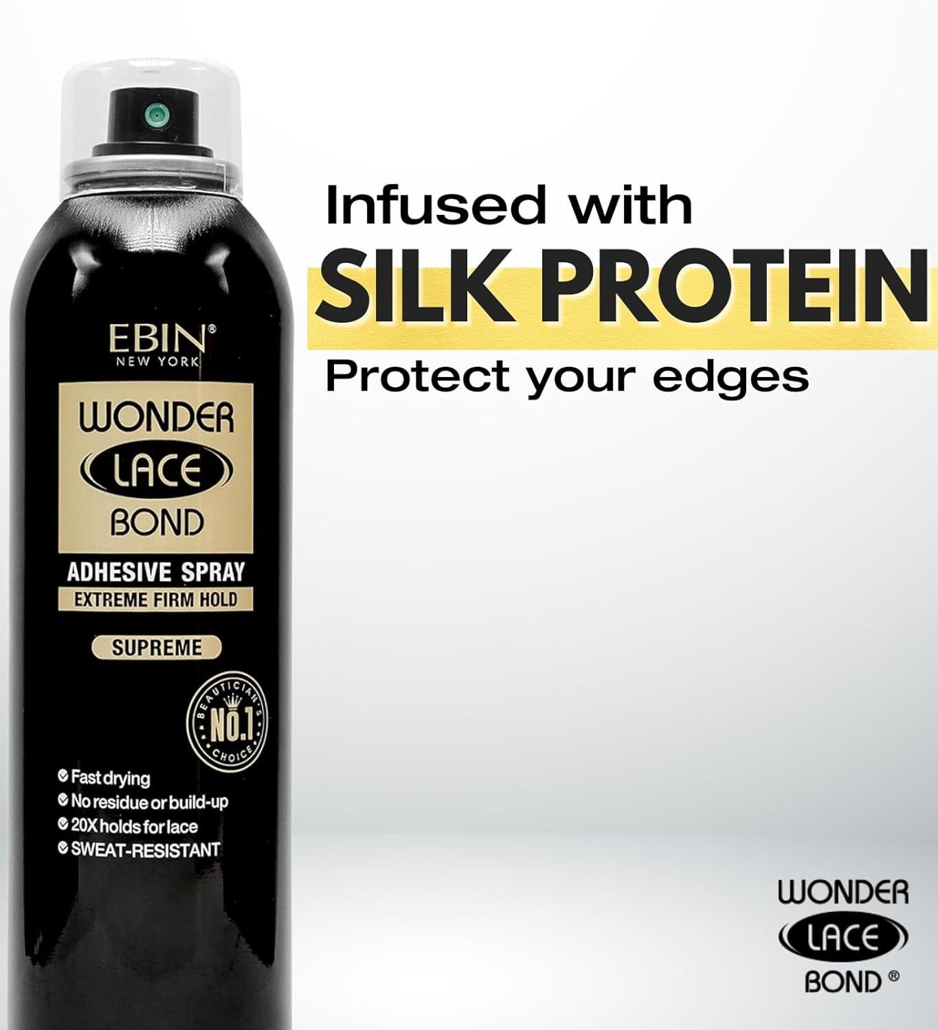 imageEBIN NEW YORK Wonder Lace Bond Adhesive Spray Extreme Firm Hold 142oz 400mlSupreme
