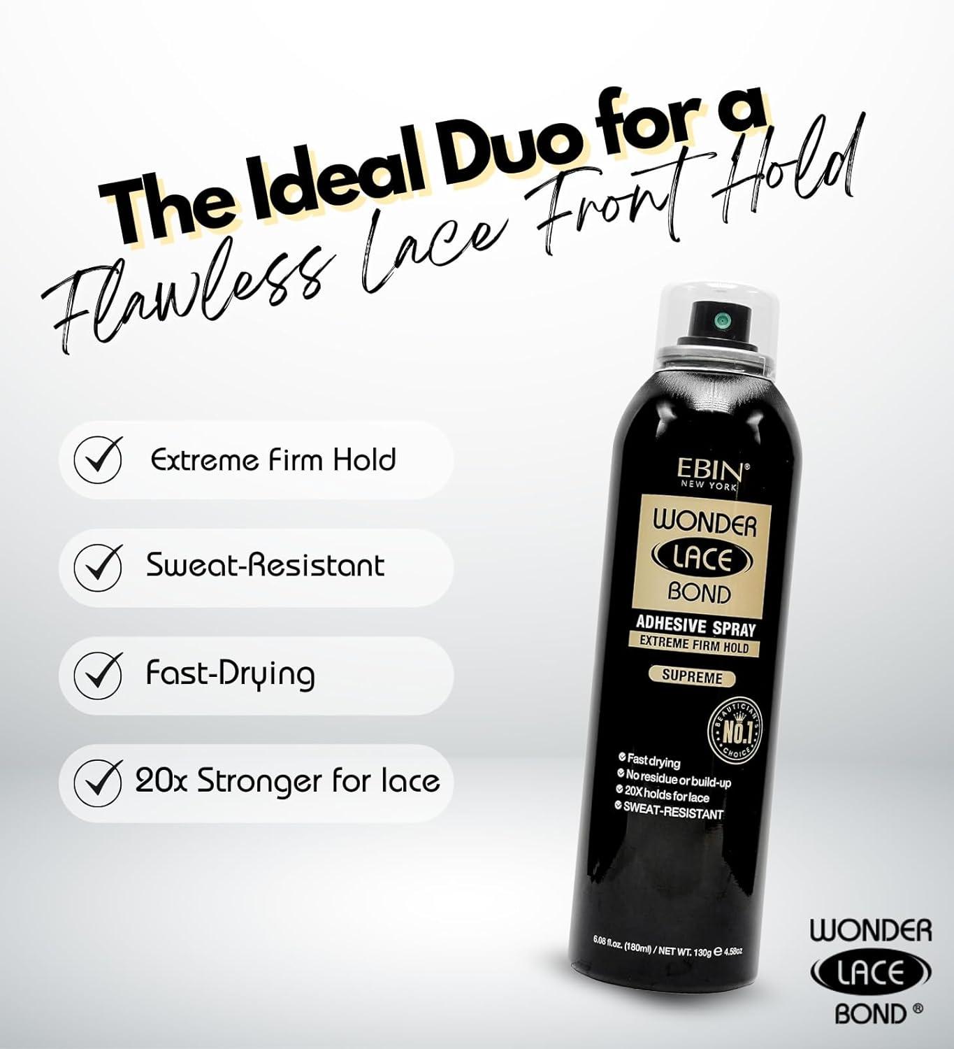 imageEBIN NEW YORK Wonder Lace Bond Adhesive Spray Extreme Firm Hold 142oz 400mlSupreme
