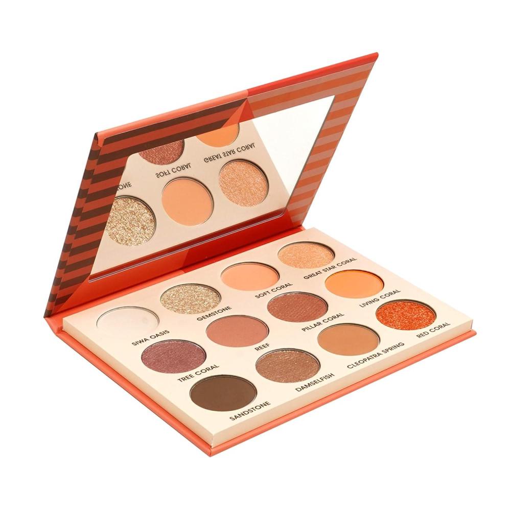 imageEBIN NEW YORK Cleopatras Love  Secret of Pharaoh Eyeshadow Palette Highly Pigmented and Blendable CrueltyFree LongLasting Matte ampamp ShimmerCoral Oasis