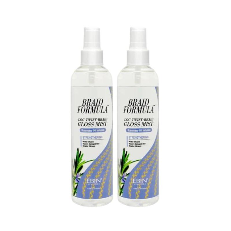 image:imageEBIN NEW YORK Braid Formula Loc Twist Braid Gloss Mist  Aloe Infused Hydrating Moisturizing Scalp Hair mist Itch relief refresh cooling Scalp treatment shine sprayMultipack