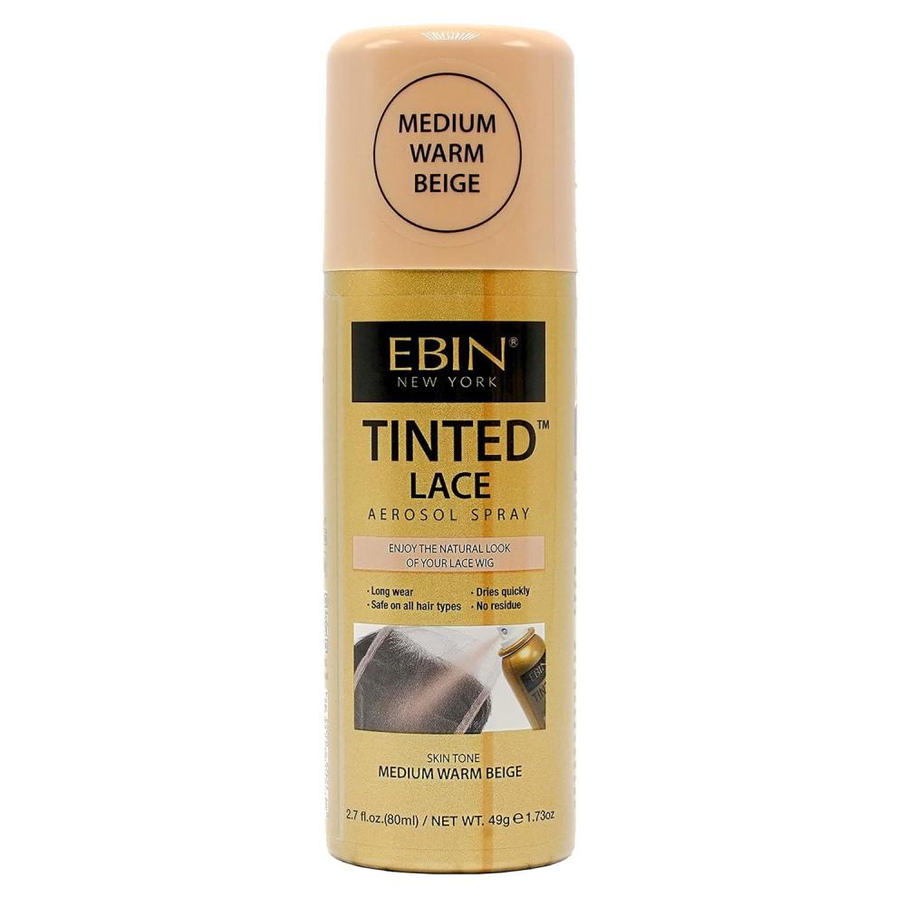 image:imageEBIN NEW YORK Tinted Lace Spray 338oz 100ml  Light Warm Brown  Quick Drying Water Resistant No Residue Even Application Matching Skin Tone Natural LookMedium Warm Beige