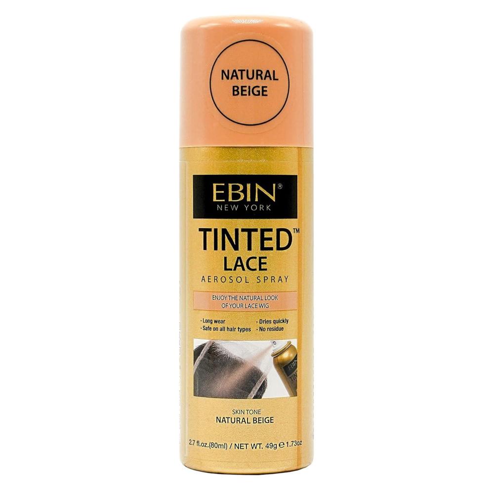 image:imageEBIN NEW YORK Tinted Lace Spray 338oz 100ml  Light Warm Brown  Quick Drying Water Resistant No Residue Even Application Matching Skin Tone Natural LookNatural Beige