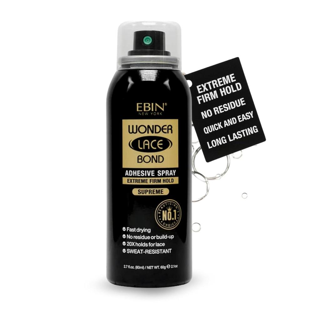 image:imageEBIN NEW YORK Wonder Lace Bond Adhesive Spray Sensitive  Extreme Firm Hold 142 fl oz 420mL Sensitive Use Fast DryingNo Residue No Buildup Powerful Hold AllDay Hold Easy Daily Wig InstallSupreme