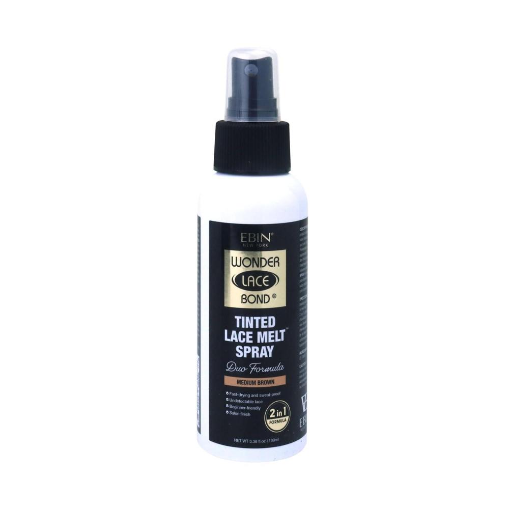 image:imageEBIN NEW YORK Wonder Lace Bond Tinted Lace Melt Pump Spray  Medium Brown  No Residue Even Spray Matching Skin Tone for Natural Look 338oz 100mlMEDIUM BROWN