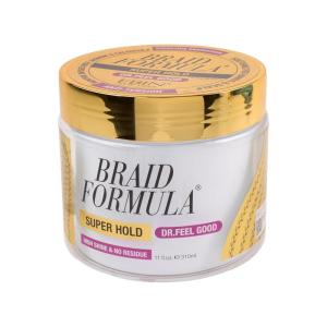Braid Formula Dr. Feel Good Super Hold, 3.53fl. oz. | Menthol Infused to give Cooling Sensation, Smoothing with High Shine, Long Lasting Hold, Great for Braids, Locks, Twists, No Residue(11.0 Fl Oz (Pack of 1))