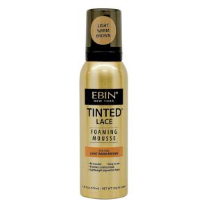 EBIN NEW YORK Tinted Lace Foaming Mousse – Natural Beige, 3.38oz/ 100ml(Light Warm Brown)