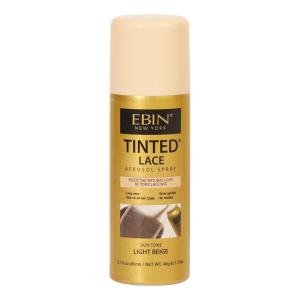 EBIN NEW YORK Tinted Lace Spray 3.38oz/ 100ml – Light Warm Brown | Quick Drying, Water Resistant, No Residue, Even Application, Matching Skin Tone, Natural Look(Light Beige)