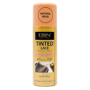 EBIN NEW YORK Tinted Lace Spray 3.38oz/ 100ml – Light Warm Brown | Quick Drying, Water Resistant, No Residue, Even Application, Matching Skin Tone, Natural Look(Natural Beige)