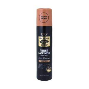 Wonder Lace Bond Tinted Lace Melt Aerosol Spray – Medium Brown 3.38oz/ 100ml – Quick Dry No Transfer Formula, Humid Resistant, Infused with Keratin for Protect Skin, Paraben Free(Unscented)