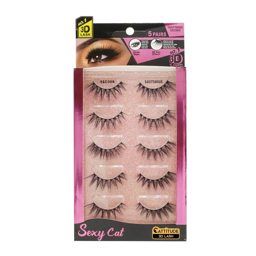 image:imageEBIN NEW YORK Cattitude 3D Lash 5 Pair  Wild Cat 3D Lash Super Soft Fin Tapered Fibers Widen Eyes Seamless amp Natural Look ReusableSexy Cat  Sagittarius