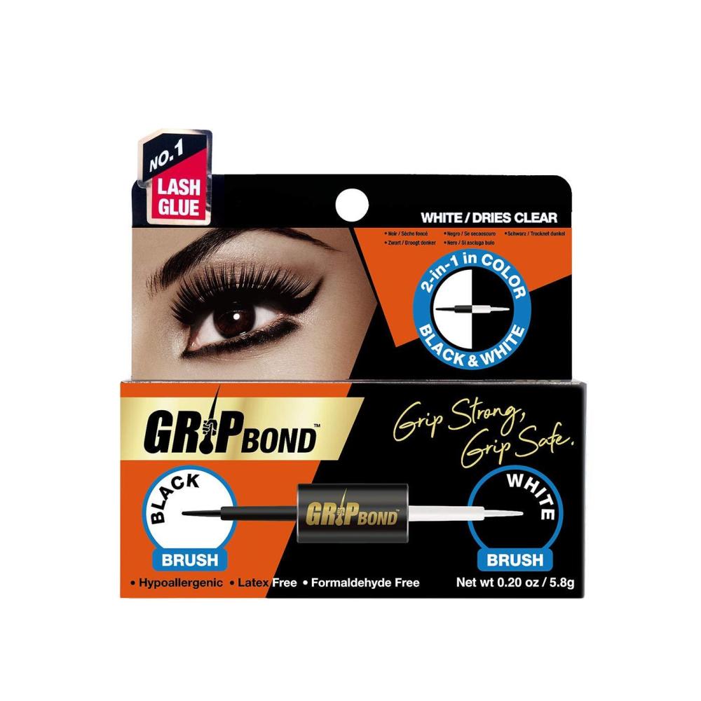 image:imageEBIN NEW YORK Grip Bond 2 in 1 Eyelash Glue amp Eyeliner Brown 002 oz  Fast Dry Strong Hold Smudge Resistant Latex Free for Sensitive EyesDual Brush BlackWhite