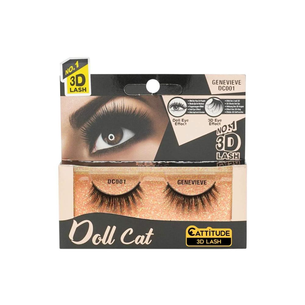 image:imageEBIN NEW YORK Cattitude 3D Lash Doll Cat  Genevieve 3D Lash Look Long Voluminous Wispy Hair Lightweight Comfortable Wear ReusableDoll Cat  Genevieve