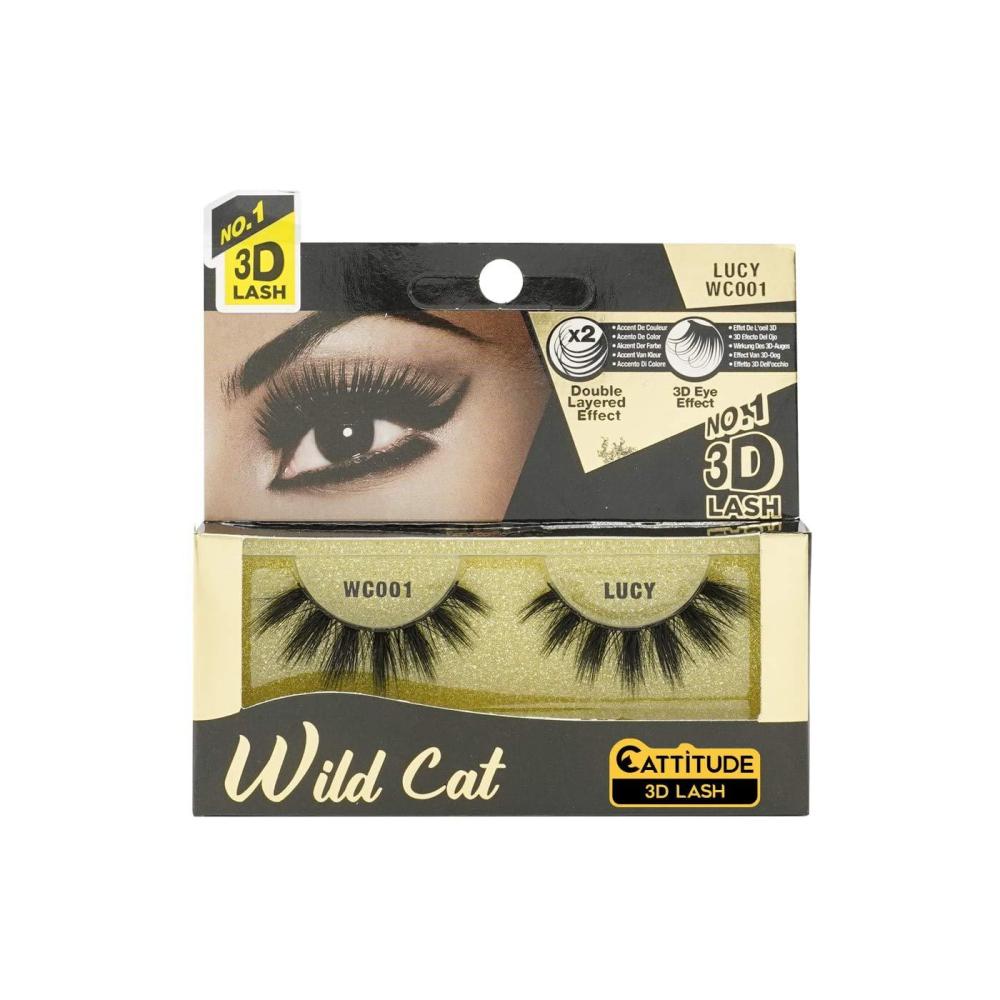 image:imageEBIN NEW YORK Cattitude 3D Lash Doll Cat  Genevieve 3D Lash Look Long Voluminous Wispy Hair Lightweight Comfortable Wear ReusableWild Cat  Lucy