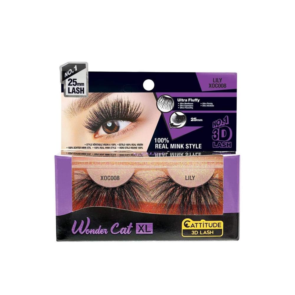 image:imageEBIN NEW YORK Cattitude 3D Lash Doll Cat  Genevieve 3D Lash Look Long Voluminous Wispy Hair Lightweight Comfortable Wear ReusableWonder Cat XL  Lily