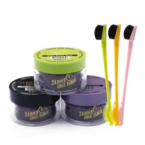 EBIN NEW YORK 24 Hour Edge Tamer Kit (2.7oz/ 80ml, Extreme Hard) No Flaking, No White Residue, Shine and Smooth texture with edge hair styling(2.7 Ounce (Pack of 3))