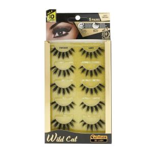 EBIN NEW YORK Cattitude 3D Lash 5 Pair – Wonder Cat 3D Faux Mink Lash Enviable Volume Lightweight Comfortable Wear Double Layered Wispy Lash Fullness Reusable(5 pair (Pack of 1))
