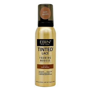 EBIN NEW YORK Tinted Lace Foaming Mousse – Dark Brown, 3.38oz/ 100ml(Dark Brown)