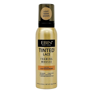 EBIN NEW YORK Tinted Lace Foaming Mousse – Dark Brown, 3.38oz/ 100ml(Light Warm Brown)