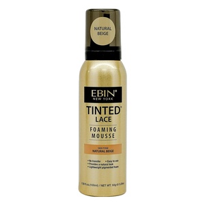 EBIN NEW YORK Tinted Lace Foaming Mousse – Dark Brown, 3.38oz/ 100ml(Natural Beige)