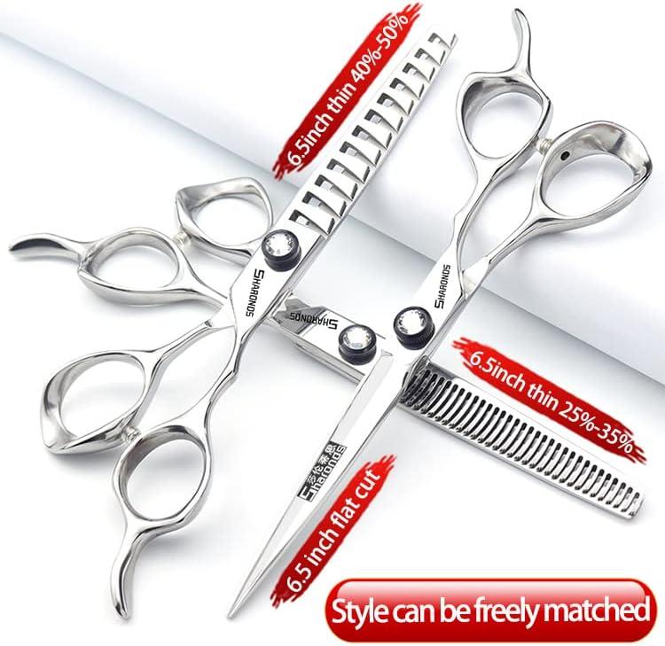 image6Coiffure modelage Studio Ciseaux Coiffeur Ciseaux professionnels Japon 440 C Acier outils de ciseaux de coiffure ciseaux effiler6 pouces 2 picesA6 5 Pouces 3 Picesa