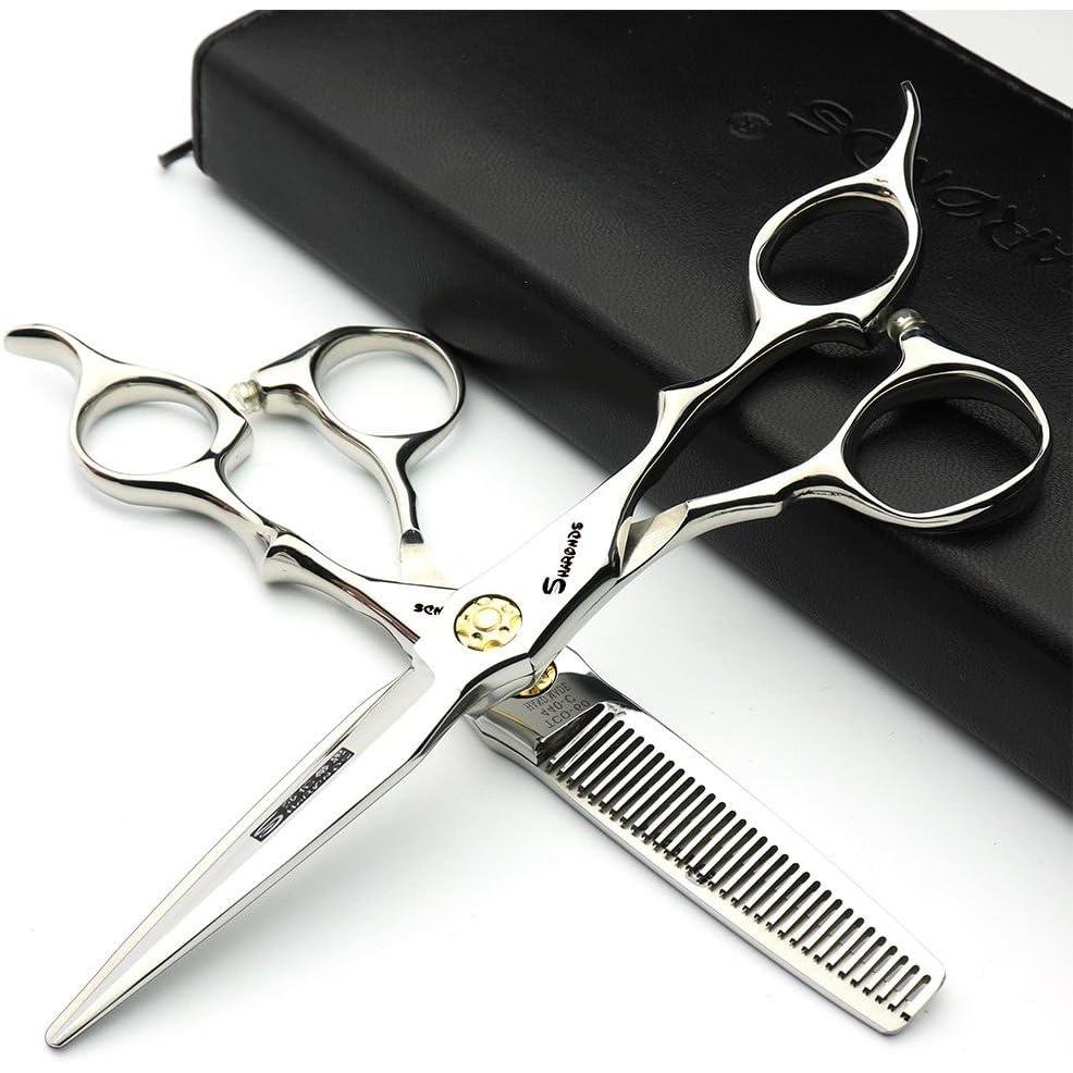 image6Coiffure modelage Studio Ciseaux Coiffeur Ciseaux professionnels Japon 440 C Acier outils de ciseaux de coiffure ciseaux effiler6 pouces 2 picesA6 Pouces 2 Picesa